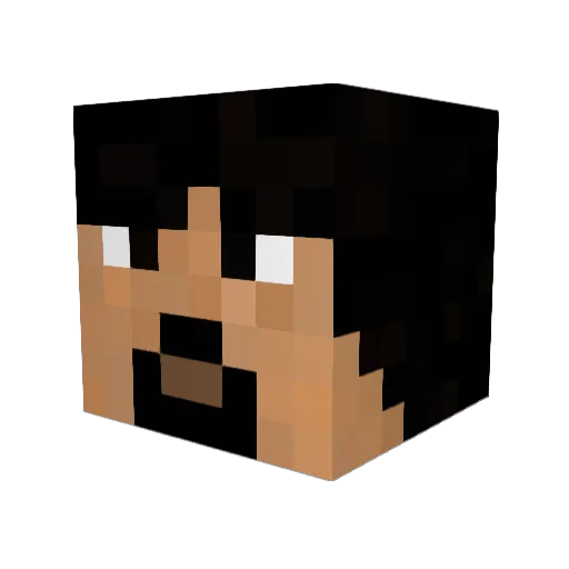 pi7lum Minecraft avatar head, 3D render