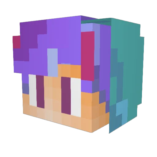 pi8b Minecraft avatar head, 3D render
