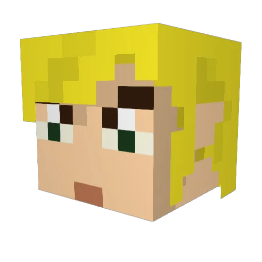 piNNNga Minecraft avatar head, 3D render