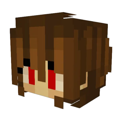 piRitaaaaa Minecraft avatar head, 3D render