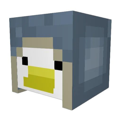 pi_phi Minecraft avatar head, 3D render