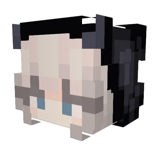 pia_1306 Minecraft avatar head, 3D render