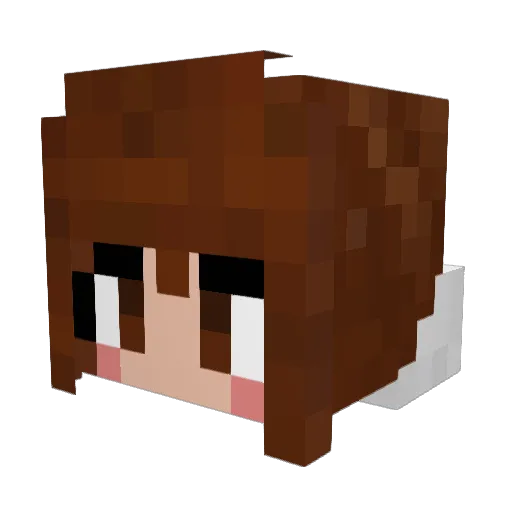 pia_applepie Minecraft avatar head, 3D render