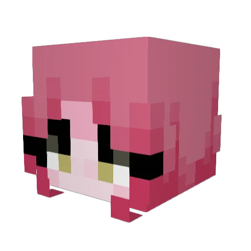 pianistmari Minecraft avatar head, 3D render