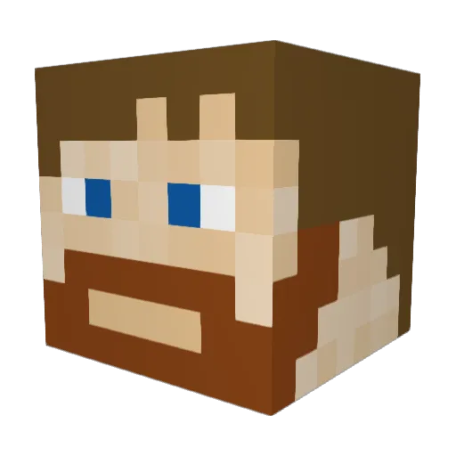 piano_guy Minecraft avatar head, 3D render