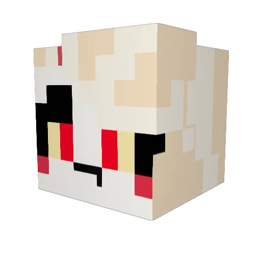 pianoisgood Minecraft avatar head, 3D render