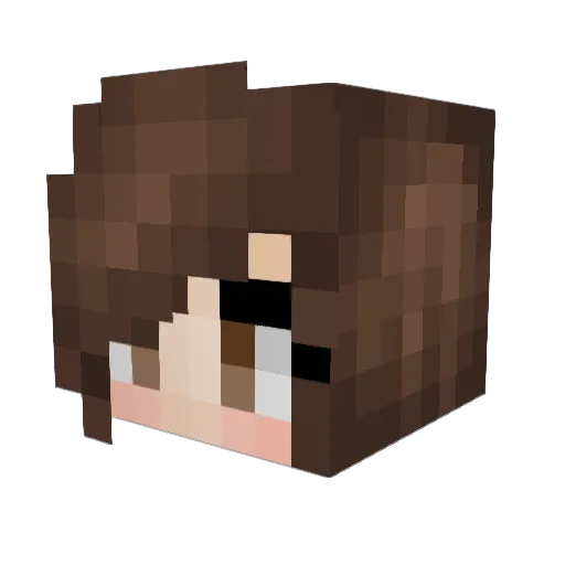pianomouse Minecraft avatar head, 3D render