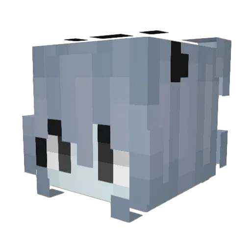 pianoroll Minecraft avatar head, 3D render