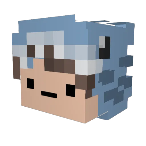 piantagione Minecraft avatar head, 3D render