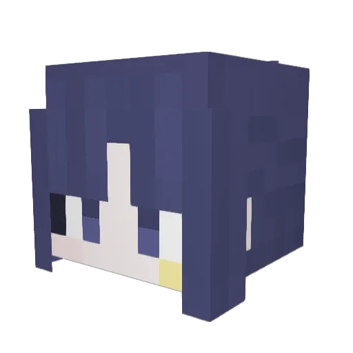 piaojc Minecraft avatar head, 3D render