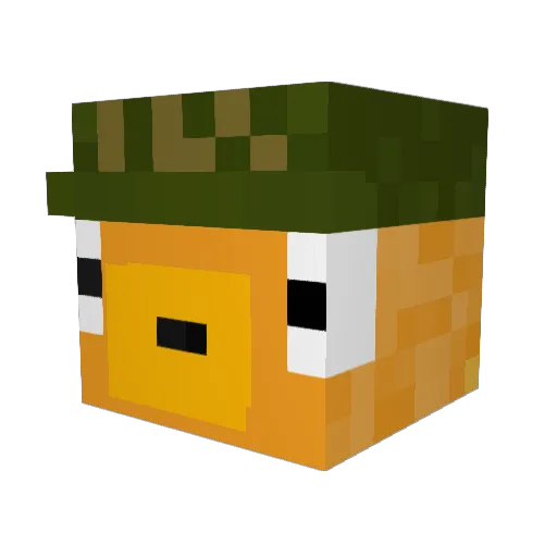 pibesito Minecraft avatar head, 3D render
