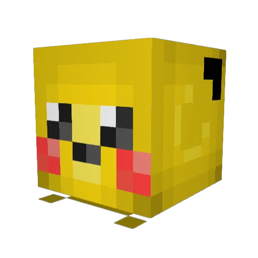 pibichew Minecraft avatar head, 3D render