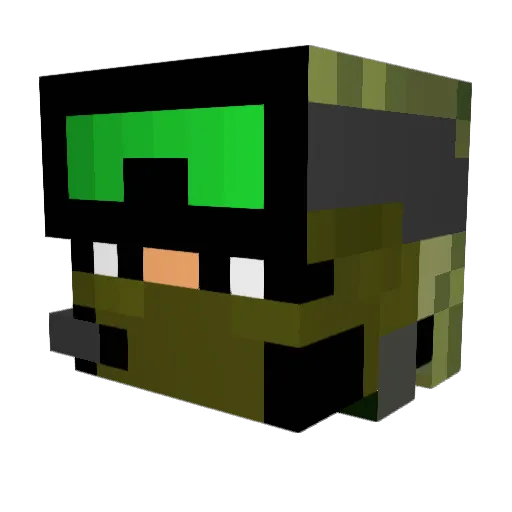 pibul Minecraft avatar head, 3D render