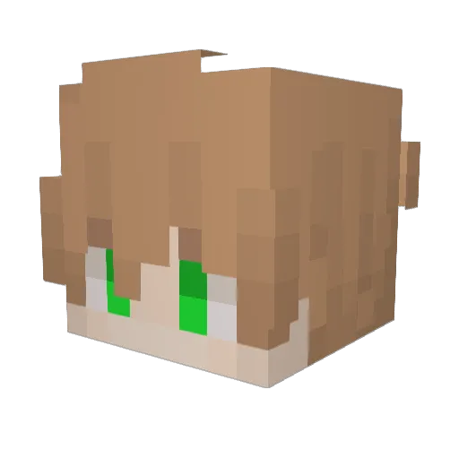 picarafa Minecraft avatar head, 3D render