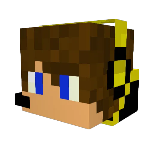 picclu Minecraft avatar head, 3D render