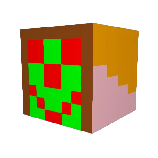 pichufia Minecraft avatar head, 3D render
