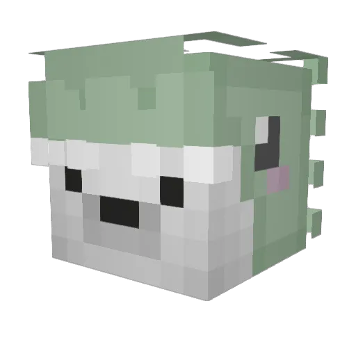 pichuhat Minecraft avatar head, 3D render