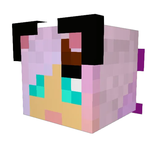 pickaxebiff Minecraft avatar head, 3D render