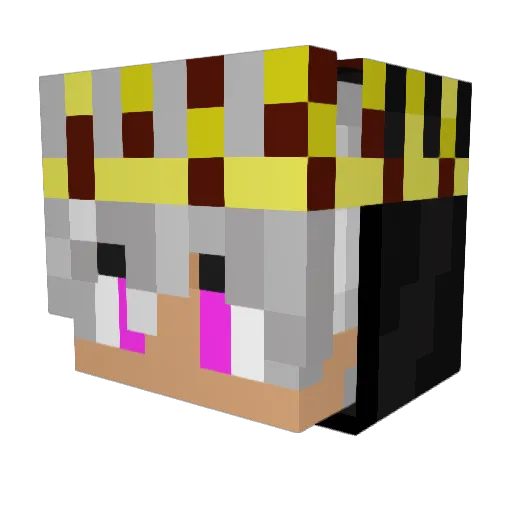 picked23 Minecraft avatar head, 3D render