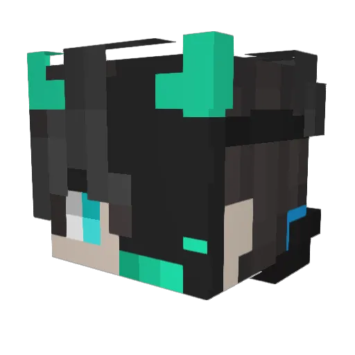 pickfire Minecraft avatar head, 3D render