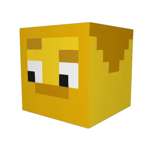 pickle39 Minecraft avatar head, 3D render