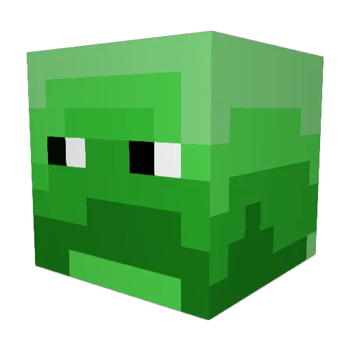 pickle_less Minecraft avatar head, 3D render
