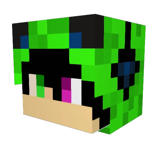 picklebuttface Minecraft avatar head, 3D render