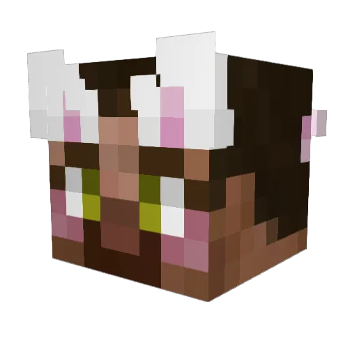 picklelink Minecraft avatar head, 3D render