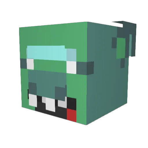 picklenav Minecraft avatar head, 3D render