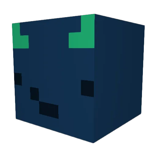 pickmin0 Minecraft avatar head, 3D render