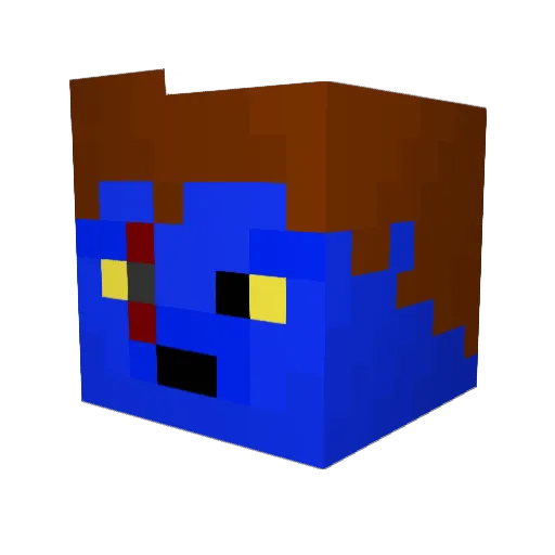pickop Minecraft avatar head, 3D render