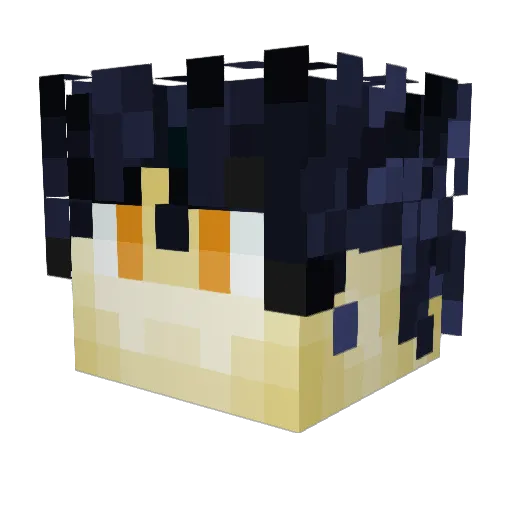 pickshoot Minecraft avatar head, 3D render