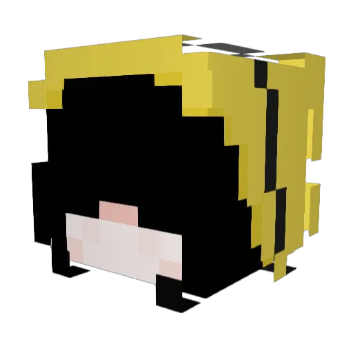 picnic1 Minecraft avatar head, 3D render