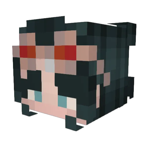 picofart Minecraft avatar head, 3D render