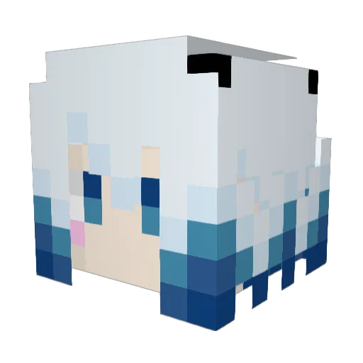 picture_eto Minecraft avatar head, 3D render