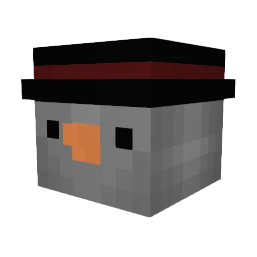 pidgeom_ Minecraft avatar head, 3D render