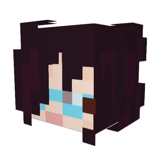 pidyqf Minecraft avatar head, 3D render