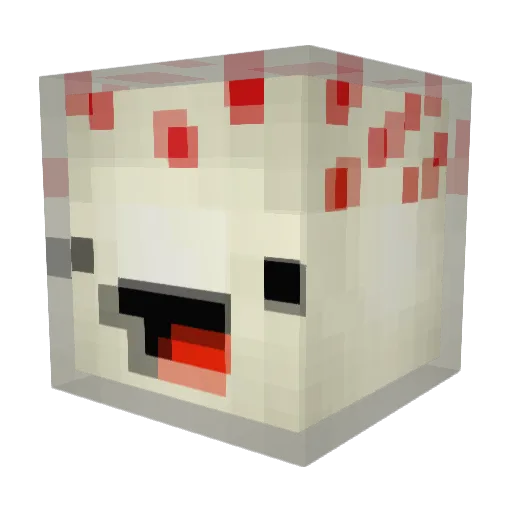 pie Minecraft avatar head, 3D render