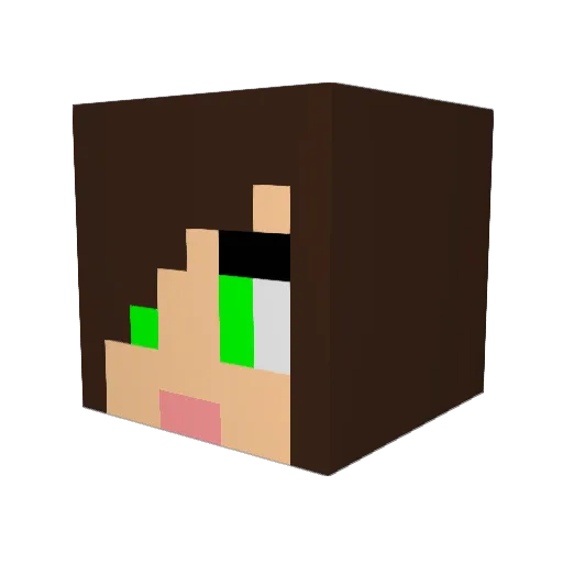 pie_face01 Minecraft avatar head, 3D render