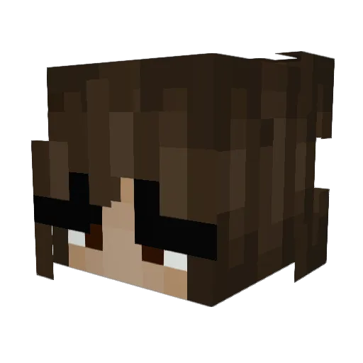 piebee_ Minecraft avatar head, 3D render
