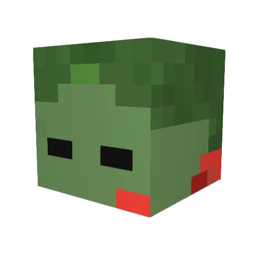 piece113 Minecraft avatar head, 3D render