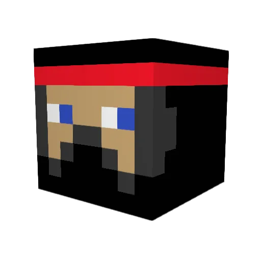 piece_ctrl_awe Minecraft avatar head, 3D render