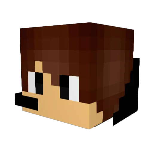 piece_ctrl_zaq Minecraft avatar head, 3D render