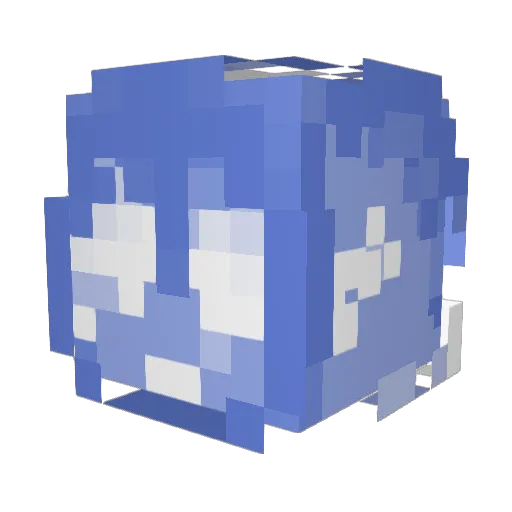 pieceofcorn Minecraft avatar head, 3D render