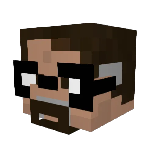 pieceoftheverse Minecraft avatar head, 3D render