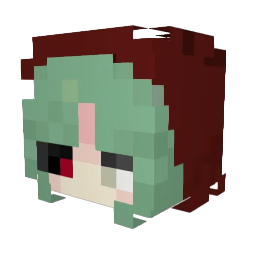 pieckyojin Minecraft avatar head, 3D render