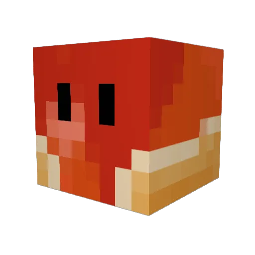 pieforthewin Minecraft avatar head, 3D render