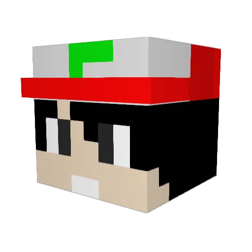 pieking8 Minecraft avatar head, 3D render