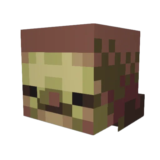 piepei Minecraft avatar head, 3D render