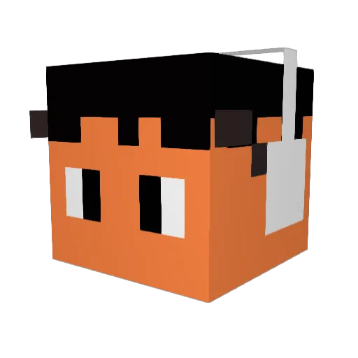 piepl Minecraft avatar head, 3D render